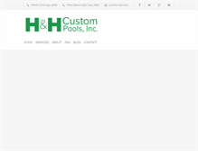 Tablet Screenshot of hhcustomswimmingpools.com